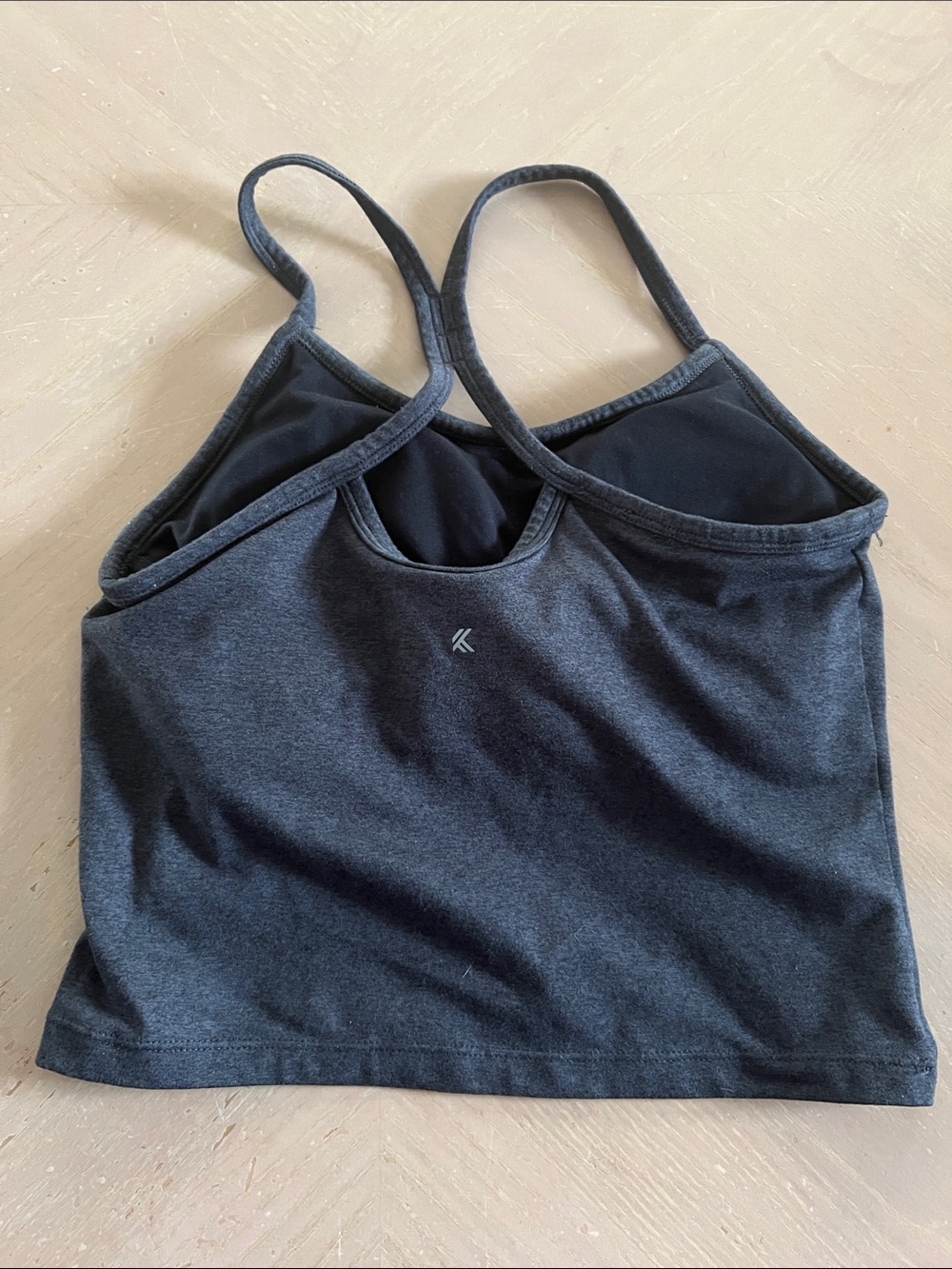Kyodan Gray Cropped Racerback Tank - Picture 2 of 6